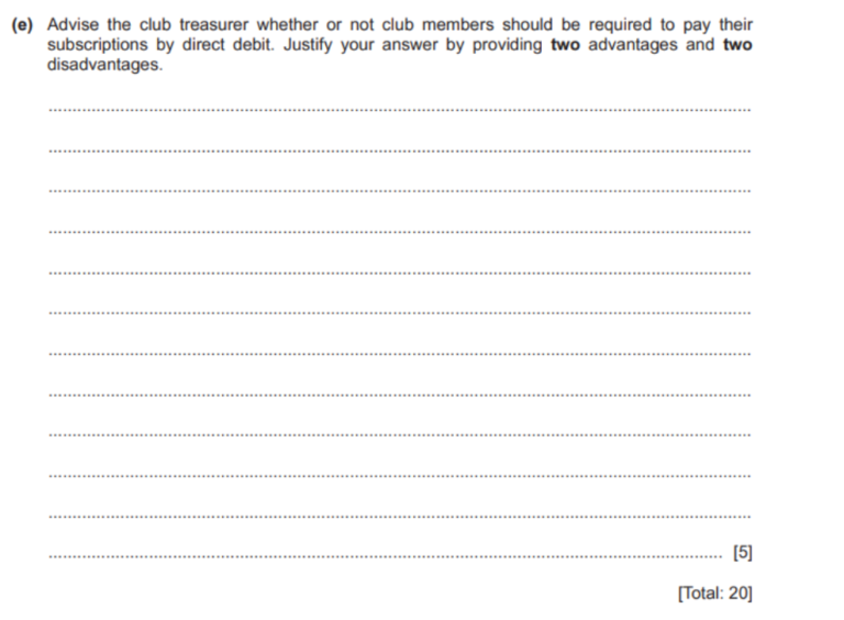 Accounts of clubs and societies notes